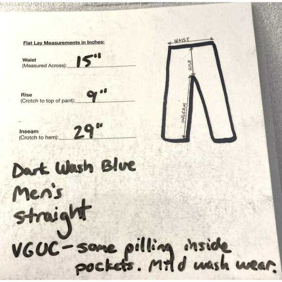 Abercrombie & Fitch Kennan Straight Jeans Mens 28x30 Dark Blue Stretch Denim - Picture 7 of 16
